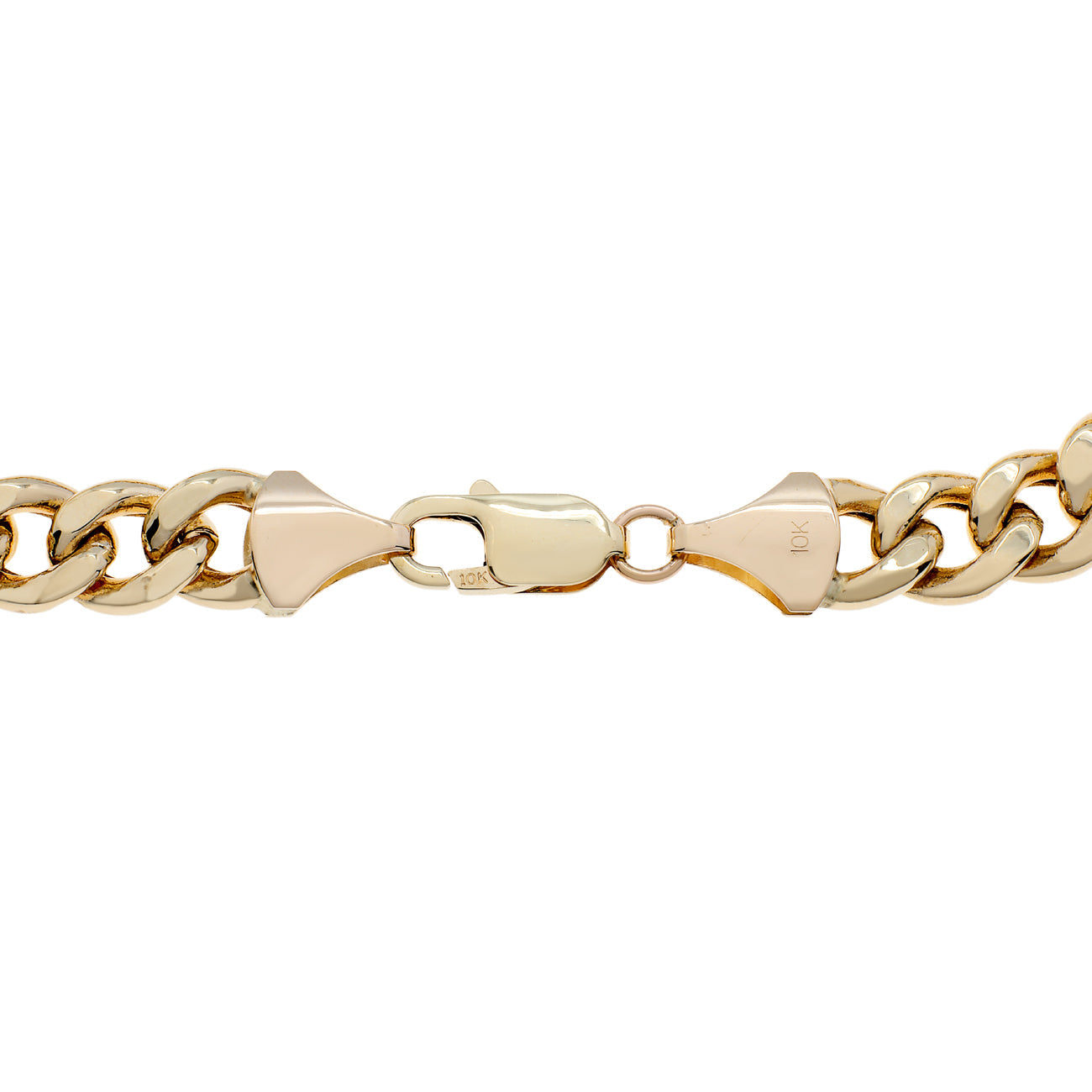 Exclusive 10K Yellow Gold Curb Link Bracelet — Side View