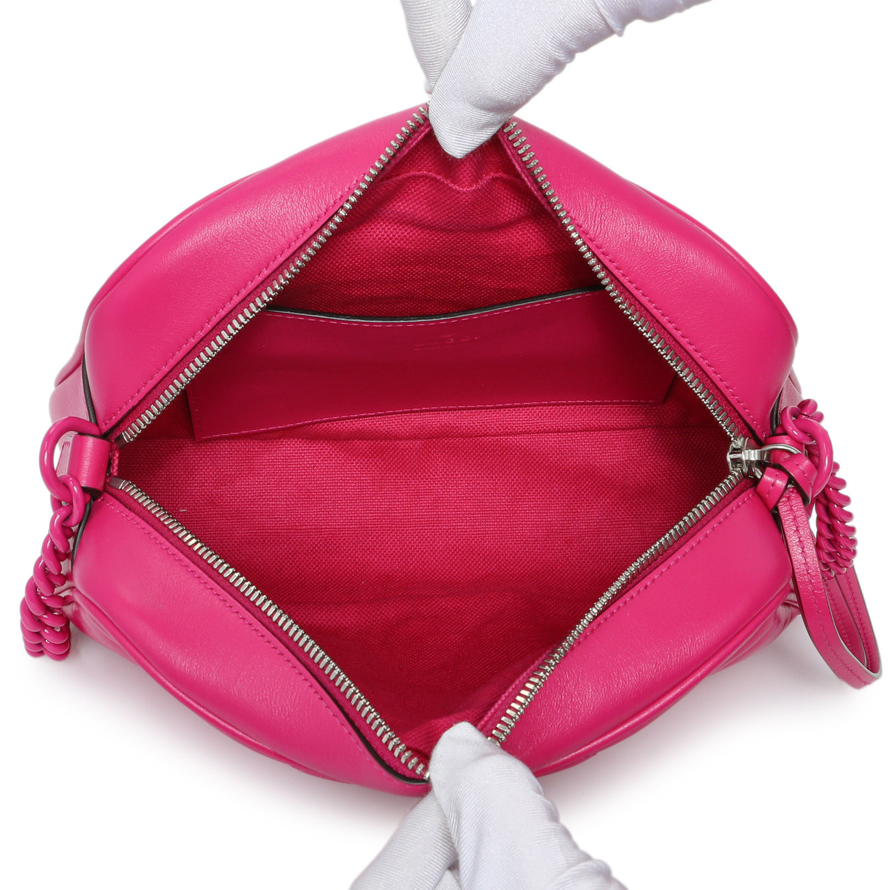 Exclusive Gucci Fuxia Calfskin Marmont Chain Bag — Alternate View 8