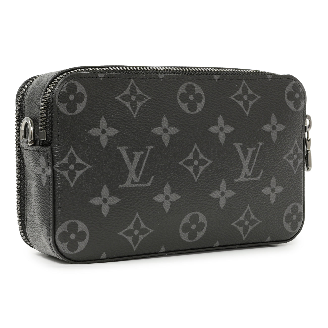 Exclusive Louis Vuitton Monogram Eclipse Alpha Wearable Wallet — Side View