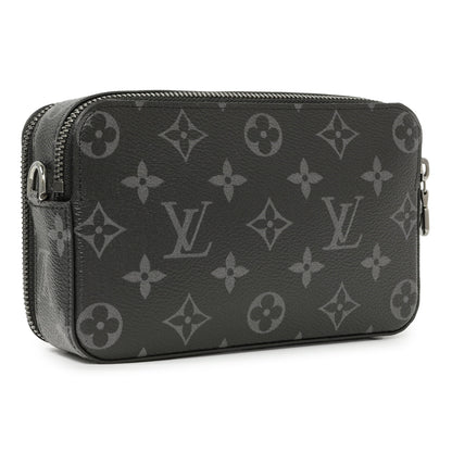 Exclusive Louis Vuitton Monogram Eclipse Alpha Wearable Wallet — Side View