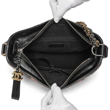 Exclusive Chanel Metallic Crumpled Goatskin Quilted Medium Gabrielle Hobo — Top View