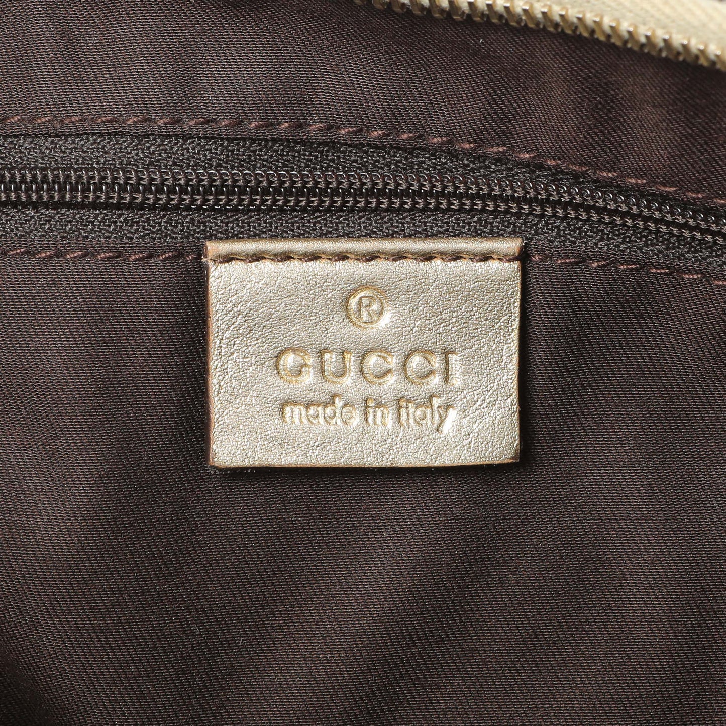 Exclusive Gucci Monogram Canvas Abbey D Ring Bag Small — Detail View
