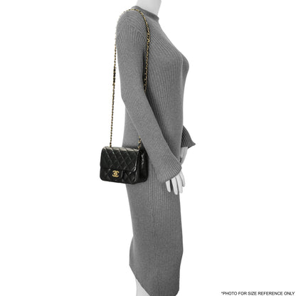 Exclusive Chanel Black Quilted Lambskin Mini Square Flap — Alternate View 7