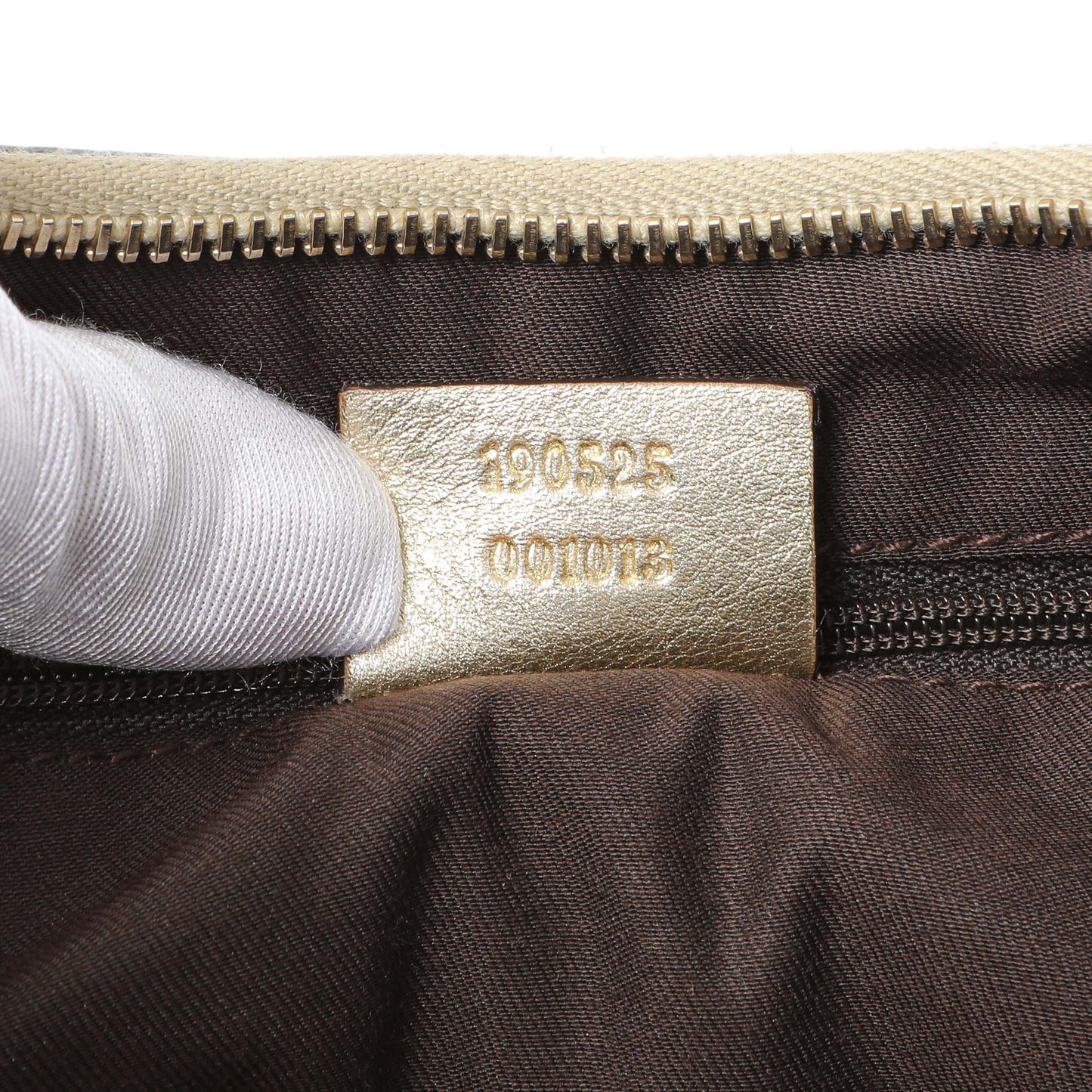 Exclusive Gucci Monogram Canvas Abbey D Ring Bag Small — Lifestyle View
