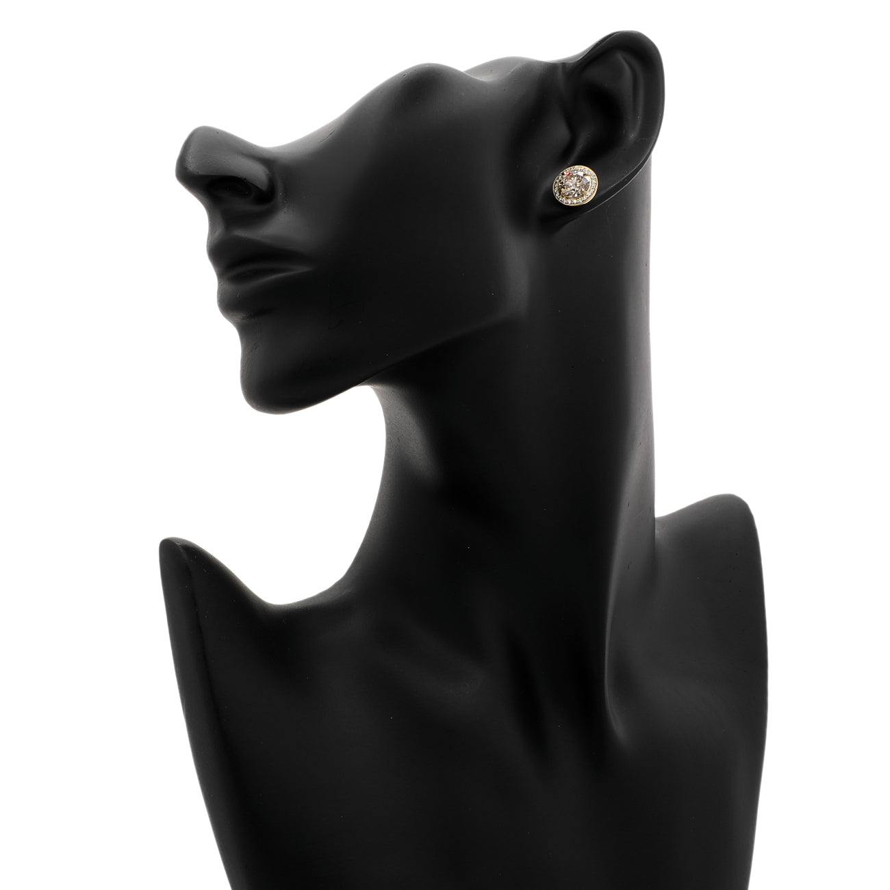 Exclusive 18K Yellow Gold 4.36 Carat Diamond Earrings — Back View