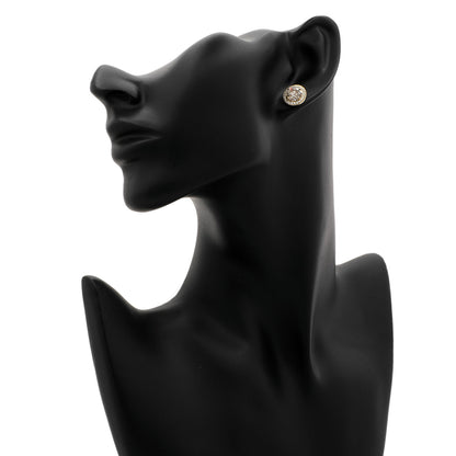 Exclusive 18K Yellow Gold 4.36 Carat Diamond Earrings — Back View