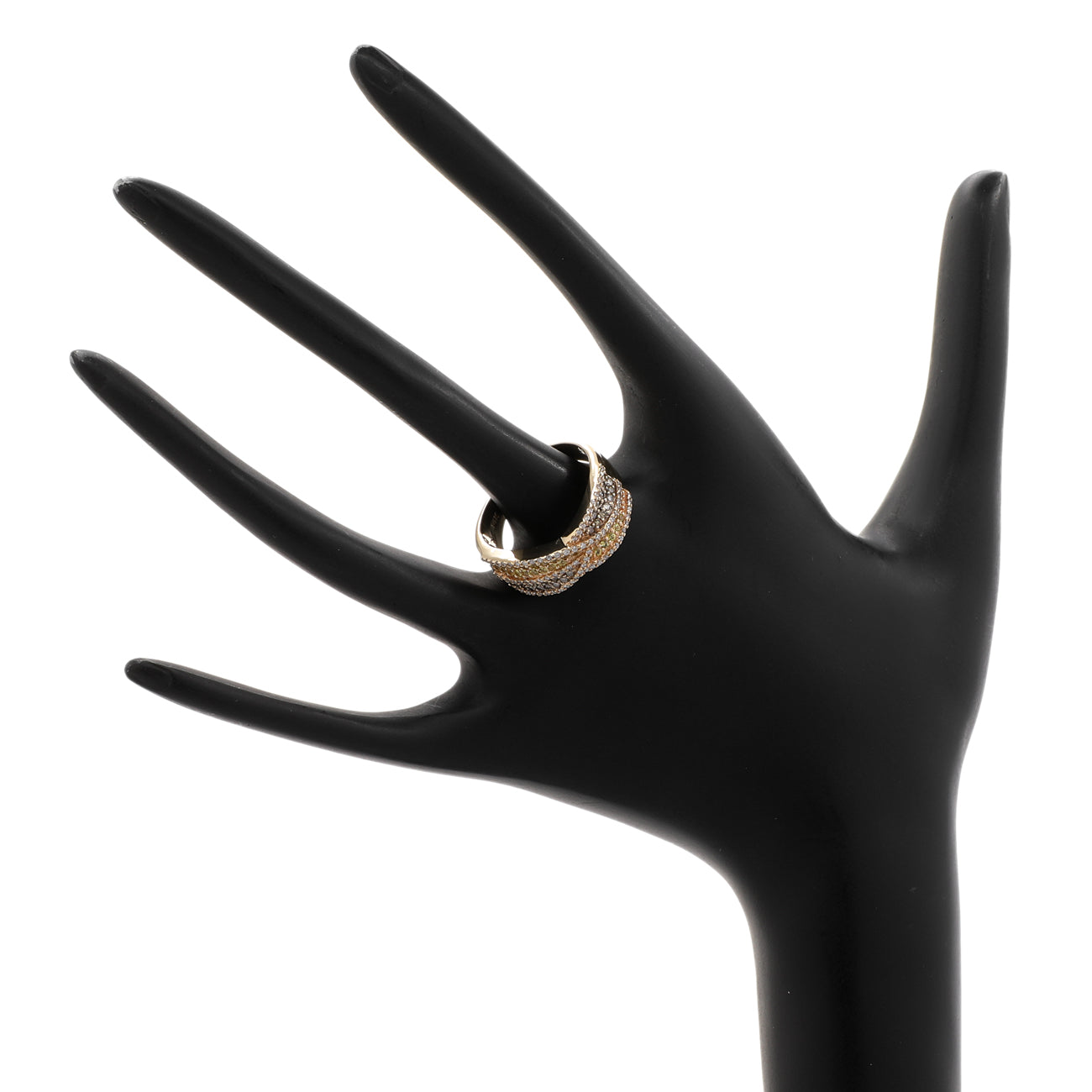 Exclusive 14K Yellow Gold 1.17 Carat Fancy Yellow & Brown Diamonds — Back View