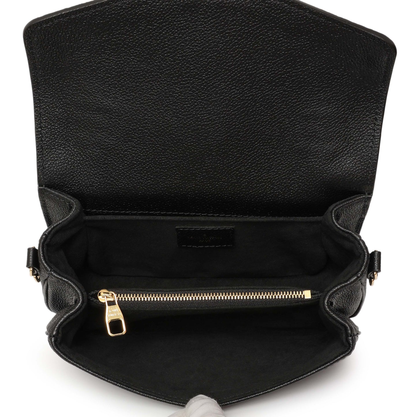 Exclusive Louis Vuitton Black Empreinte Pochette Metis East West — Top View