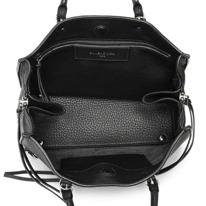 Exclusive Balenciaga Black Calfskin Mini Papier A4 Tote — Top View