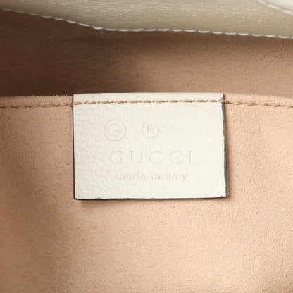 Exclusive Gucci Glazed textured Calfskin Web Small Ophidia Bucket Bag — Detail View