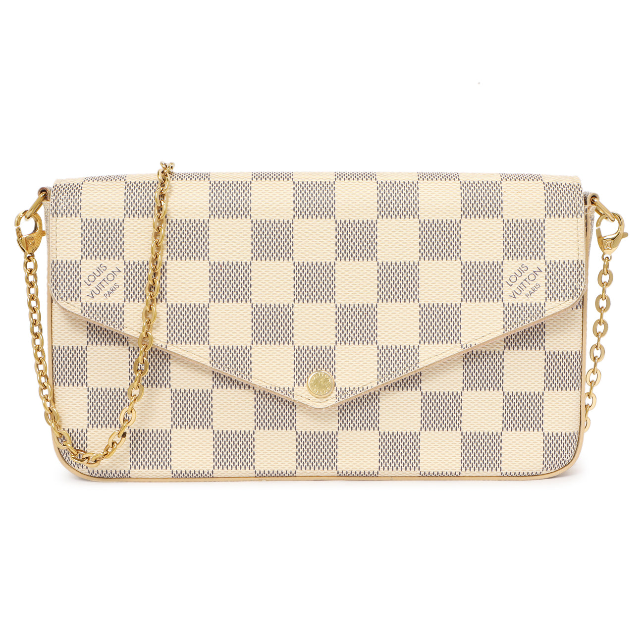 Exclusive Louis Vuitton Damier Azur Pochette Felicie — Side View