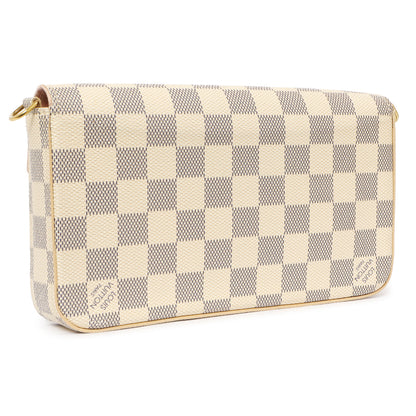 Exclusive Louis Vuitton Damier Azur Pochette Felicie — Back View