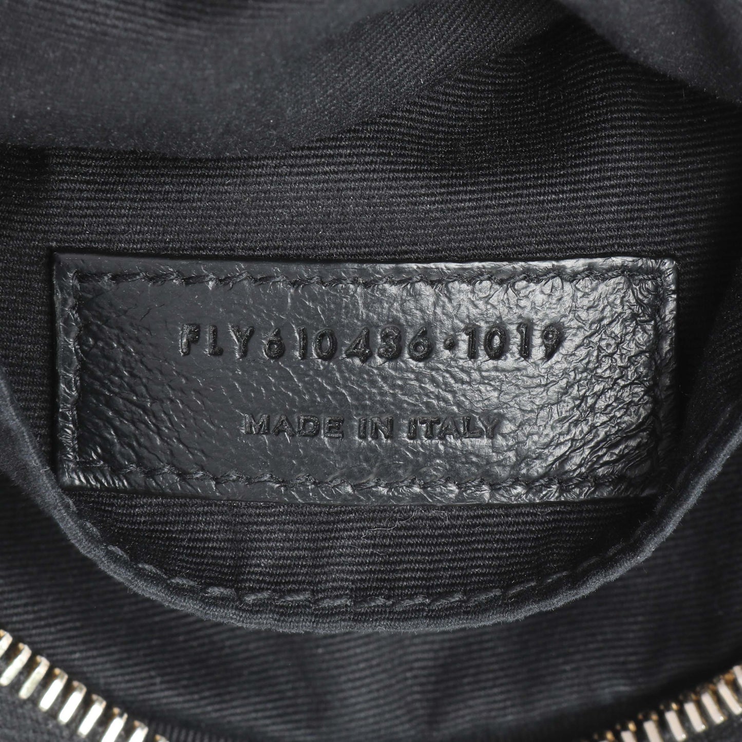 Exclusive Saint Laurent Black Chevron Quilted Grain de Poudre Round Camera Bag — Lifestyle View