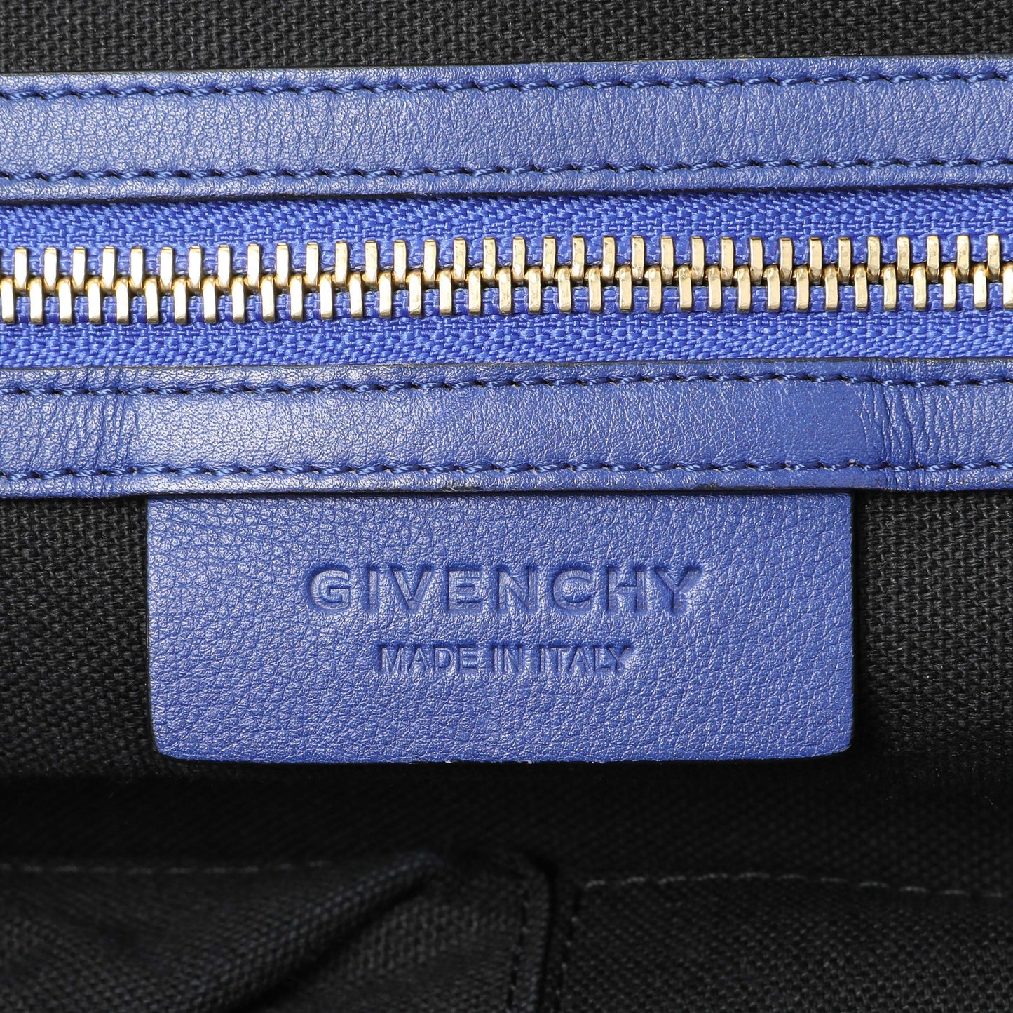 Exclusive Givenchy Black Blue Calfskin Medium Nightingale — Detail View