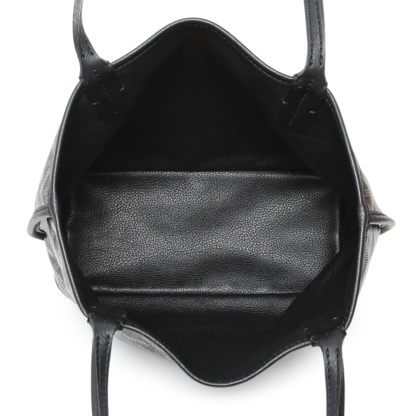 Exclusive Goyard Black Goyardine Reversible Mini Anjou — Top View