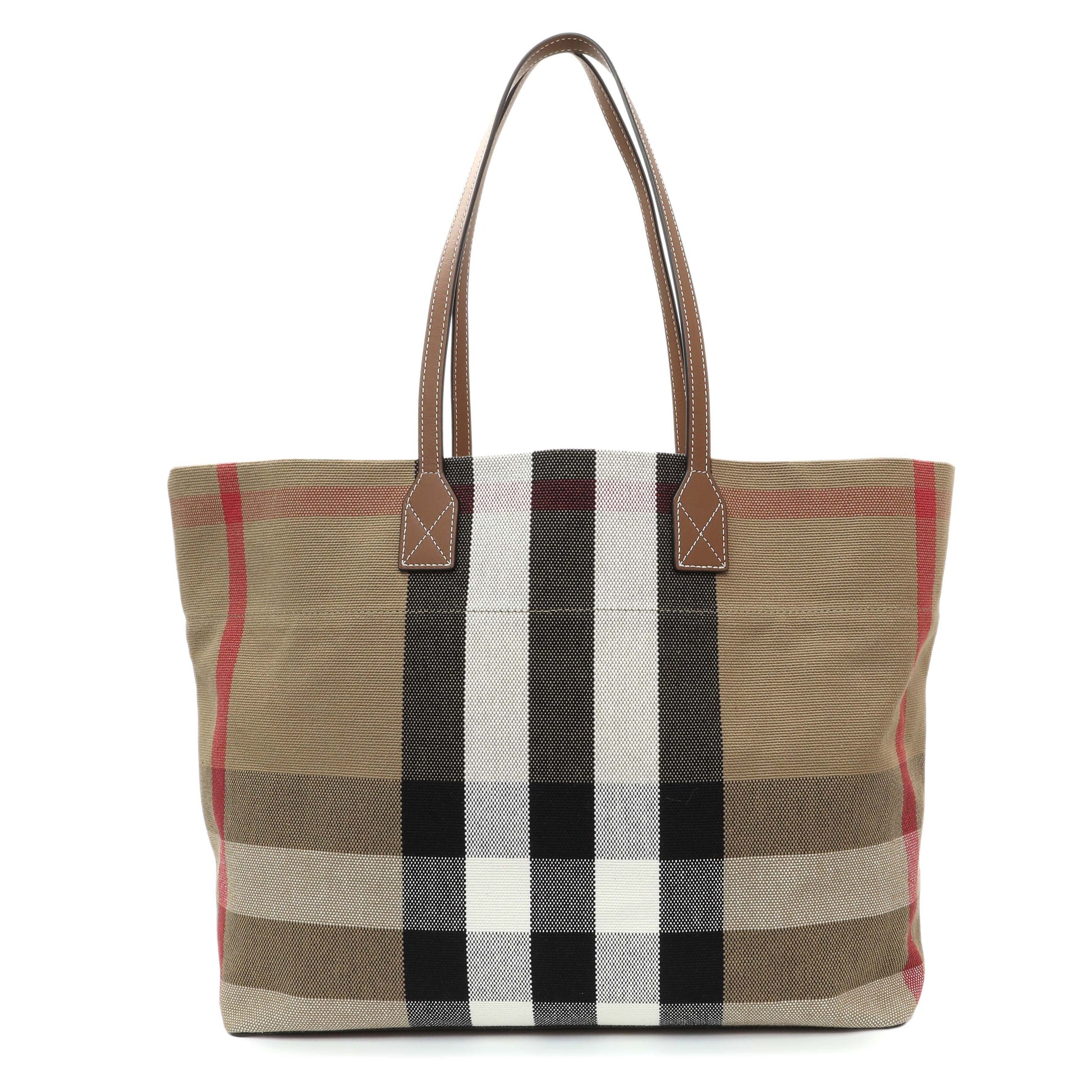 Exclusive Burberry Giant Check Canvas London Tote — Front View