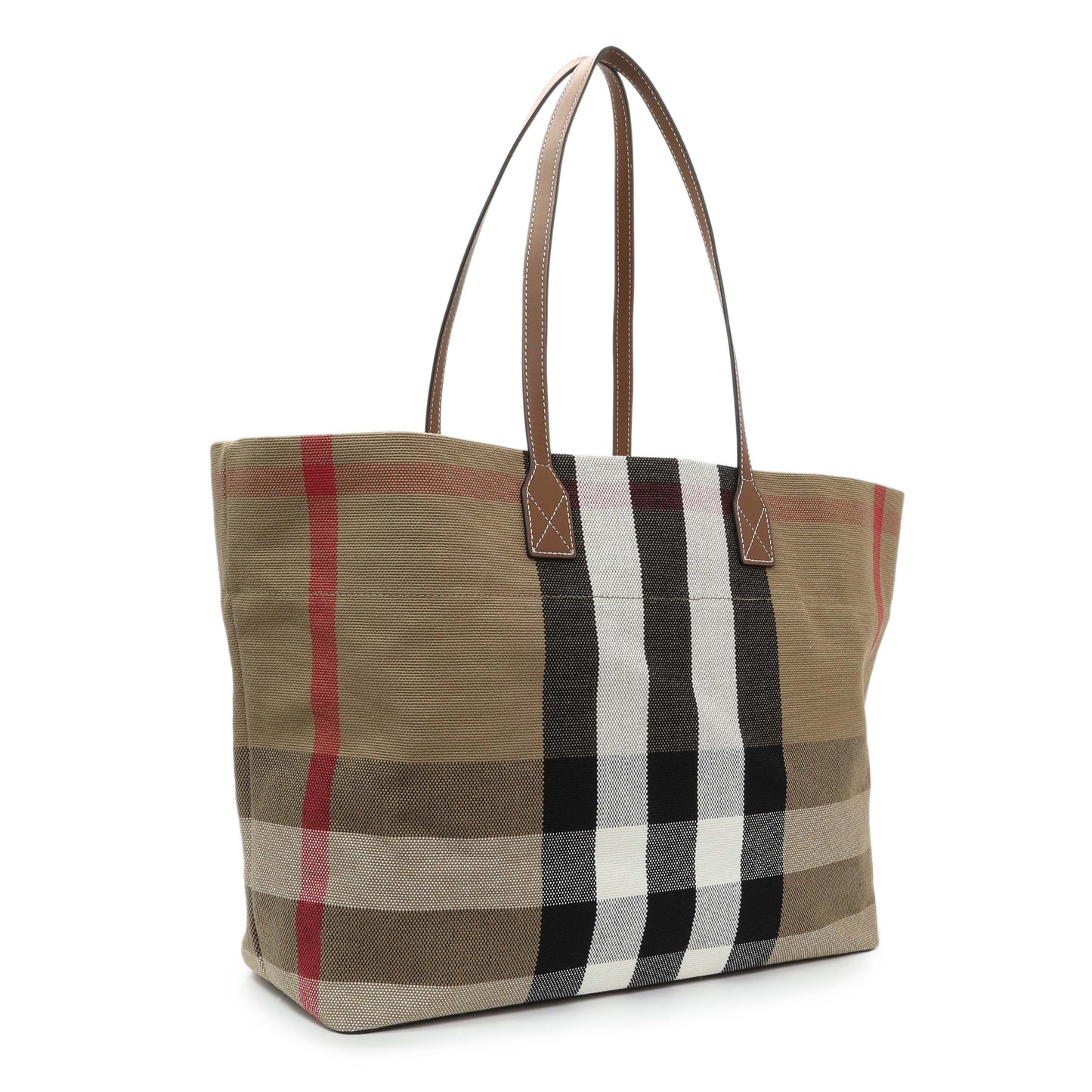 Exclusive Burberry Giant Check Canvas London Tote — Side View