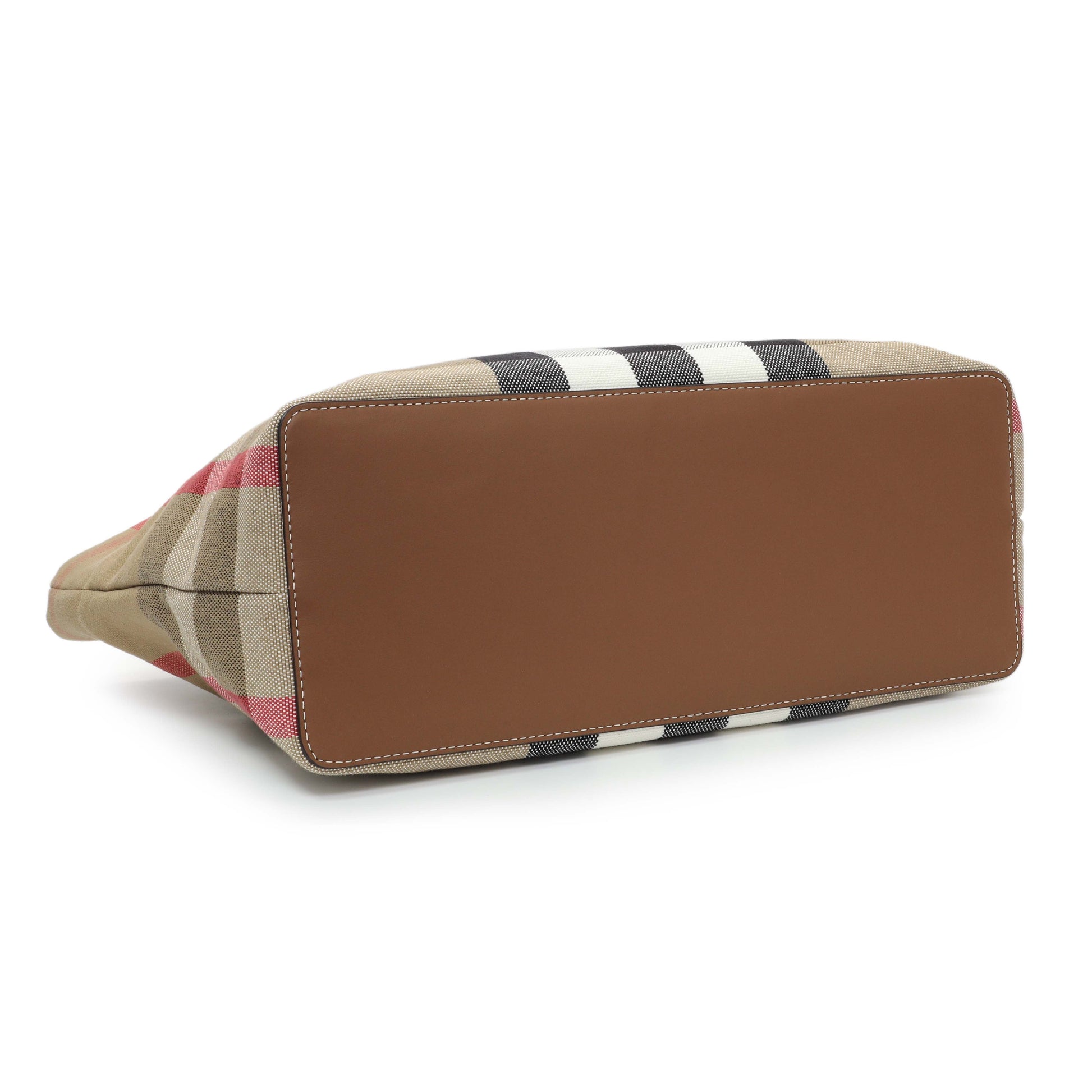 Exclusive Burberry Giant Check Canvas London Tote — Back View