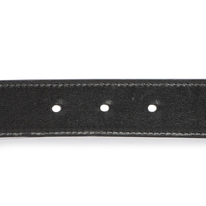 Exclusive Gucci GG Supreme Monogram Plutone Calfskin Double G Reversible 30mm Belt — Lifestyle View