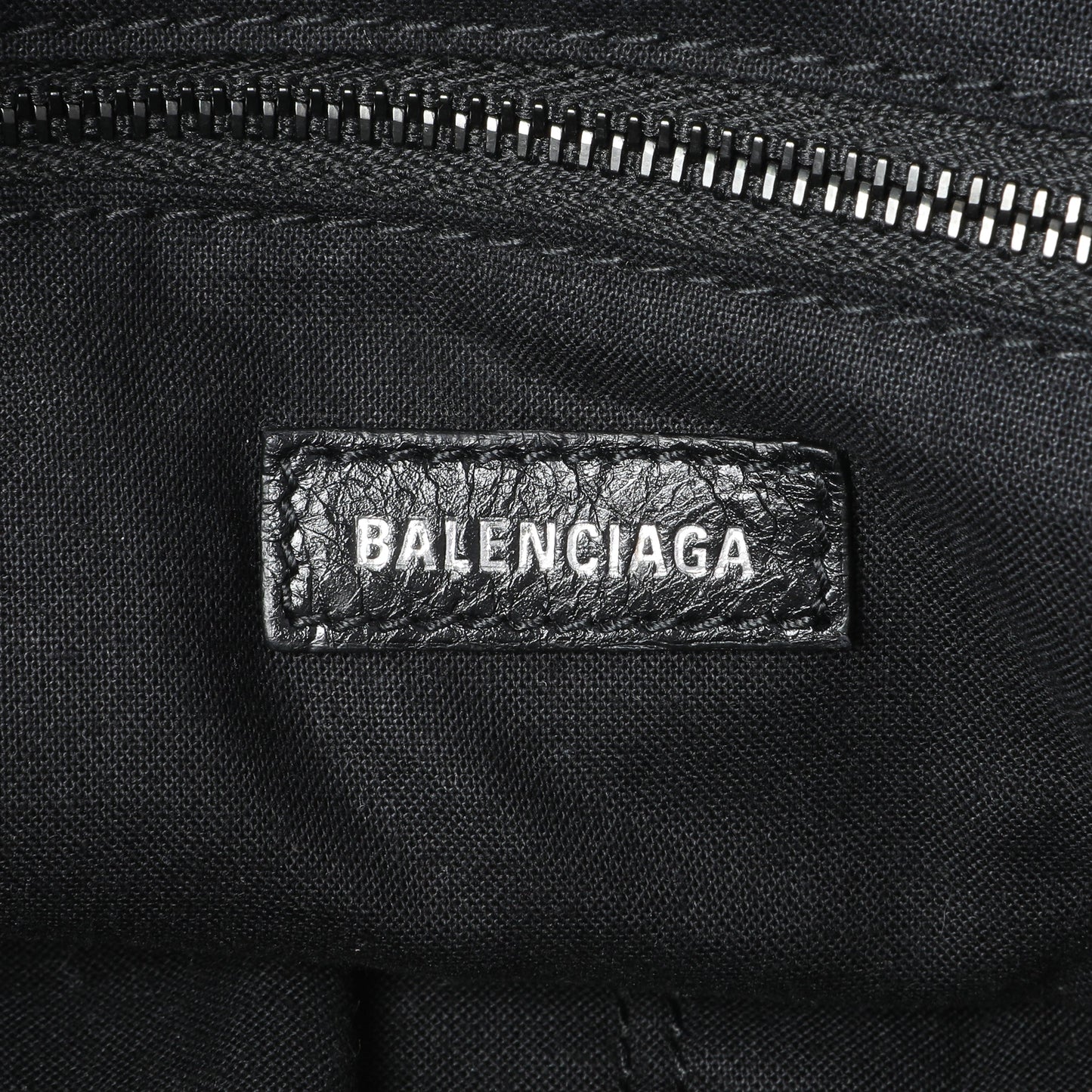 Exclusive Balenciaga Black Agneau Classic Hardware Small City — Detail View