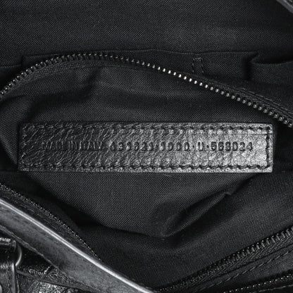 Exclusive Balenciaga Black Agneau Classic Hardware Small City — Lifestyle View