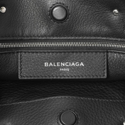 Exclusive Balenciaga Black Calfskin Mini Papier A4 Tote — Detail View