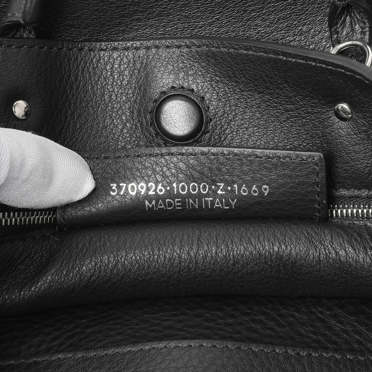 Exclusive Balenciaga Black Calfskin Mini Papier A4 Tote — Lifestyle View