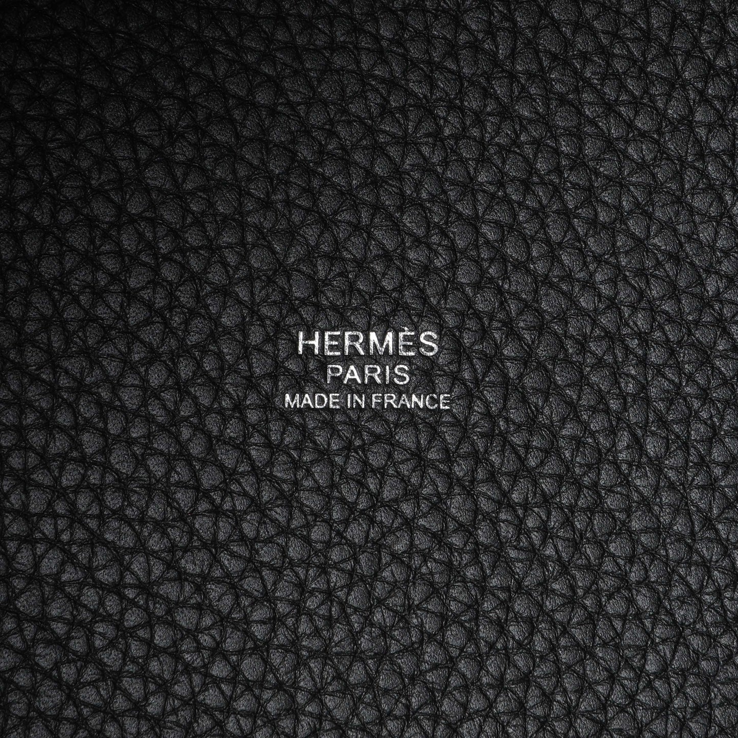 Exclusive Hermes Black Clemence Picotin 18 — Detail View