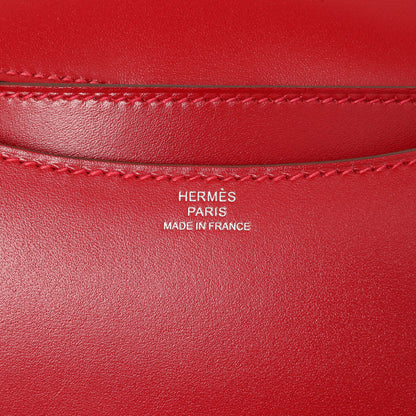 Exclusive Hermes Rouge Vif Tadelakt Constance 18 — Lifestyle View