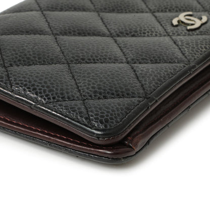 Exclusive Chanel Black Quilted Caviar Yen Wallet — Alternate View 7