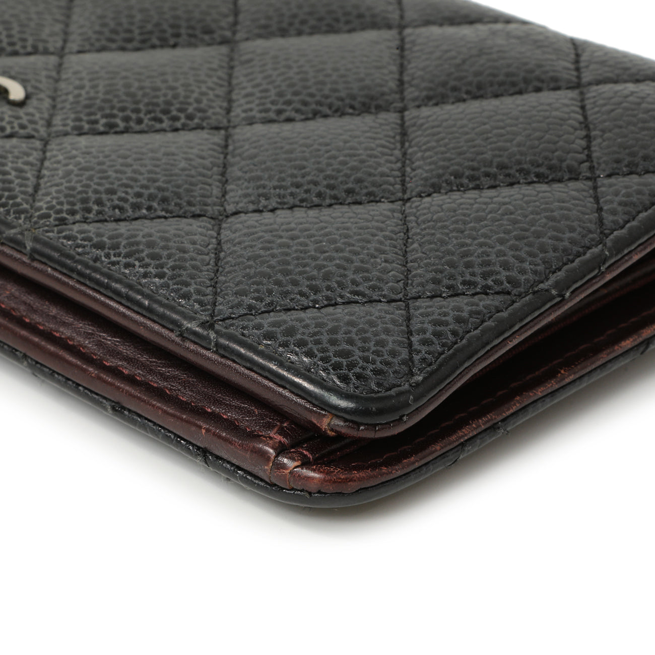 Exclusive Chanel Black Quilted Caviar Yen Wallet — Alternate View 8
