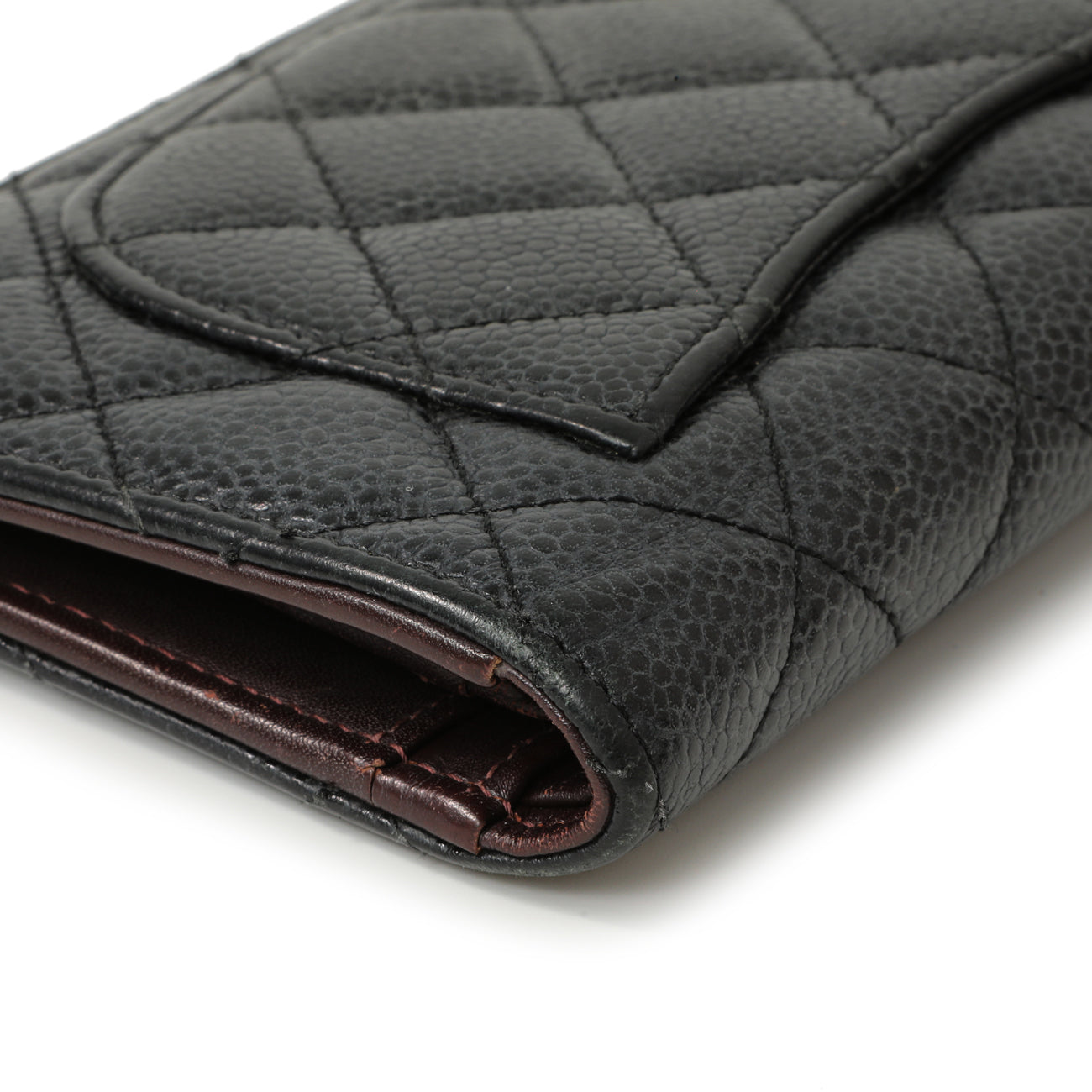 Exclusive Chanel Black Quilted Caviar Yen Wallet — Alternate View 9