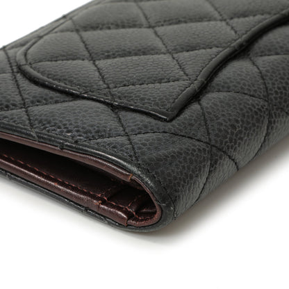 Exclusive Chanel Black Quilted Caviar Yen Wallet — Alternate View 9