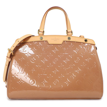 Exclusive Louis Vuitton Rose Velours Vernis Brea MM — Front View