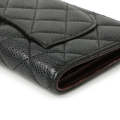Exclusive Chanel Black Quilted Caviar Yen Wallet — Alternate View 10