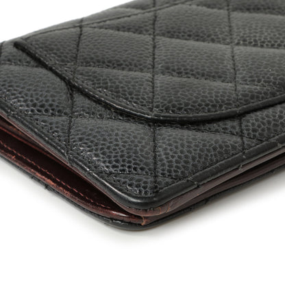 Exclusive Chanel Black Quilted Caviar Yen Wallet — Alternate View 11