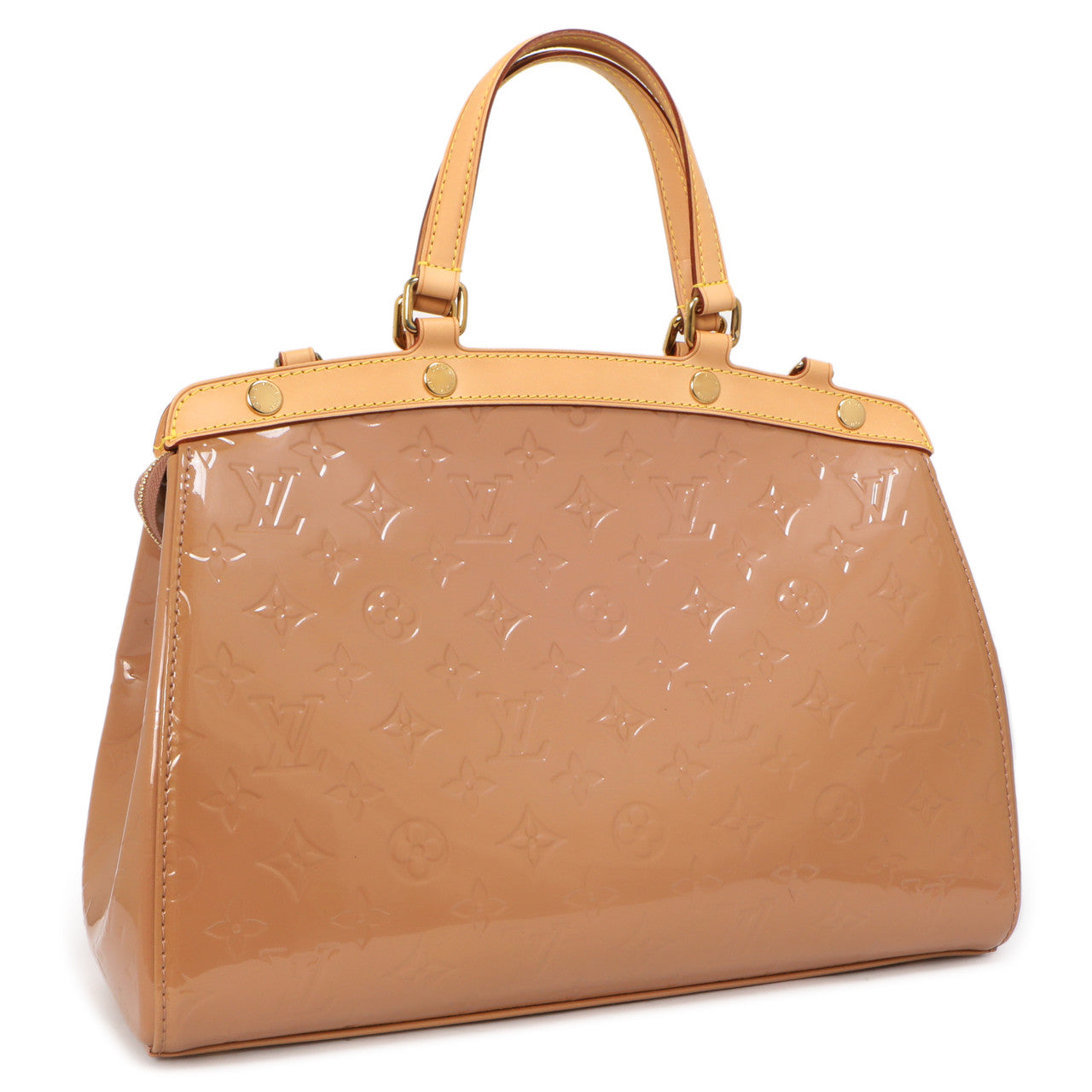 Exclusive Louis Vuitton Rose Velours Vernis Brea MM — Side View