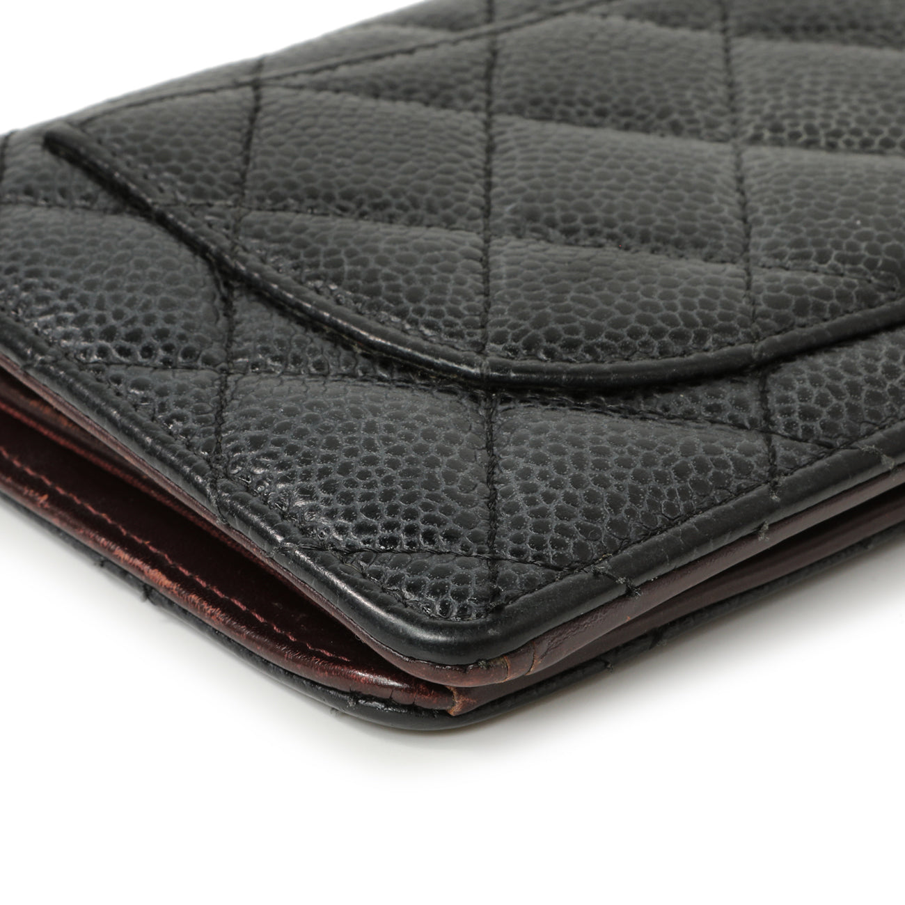 Exclusive Chanel Black Quilted Caviar Yen Wallet — Alternate View 11