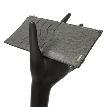 Exclusive Valextra Grey Calfskin Card Holder With Zip — Alternate View 7
