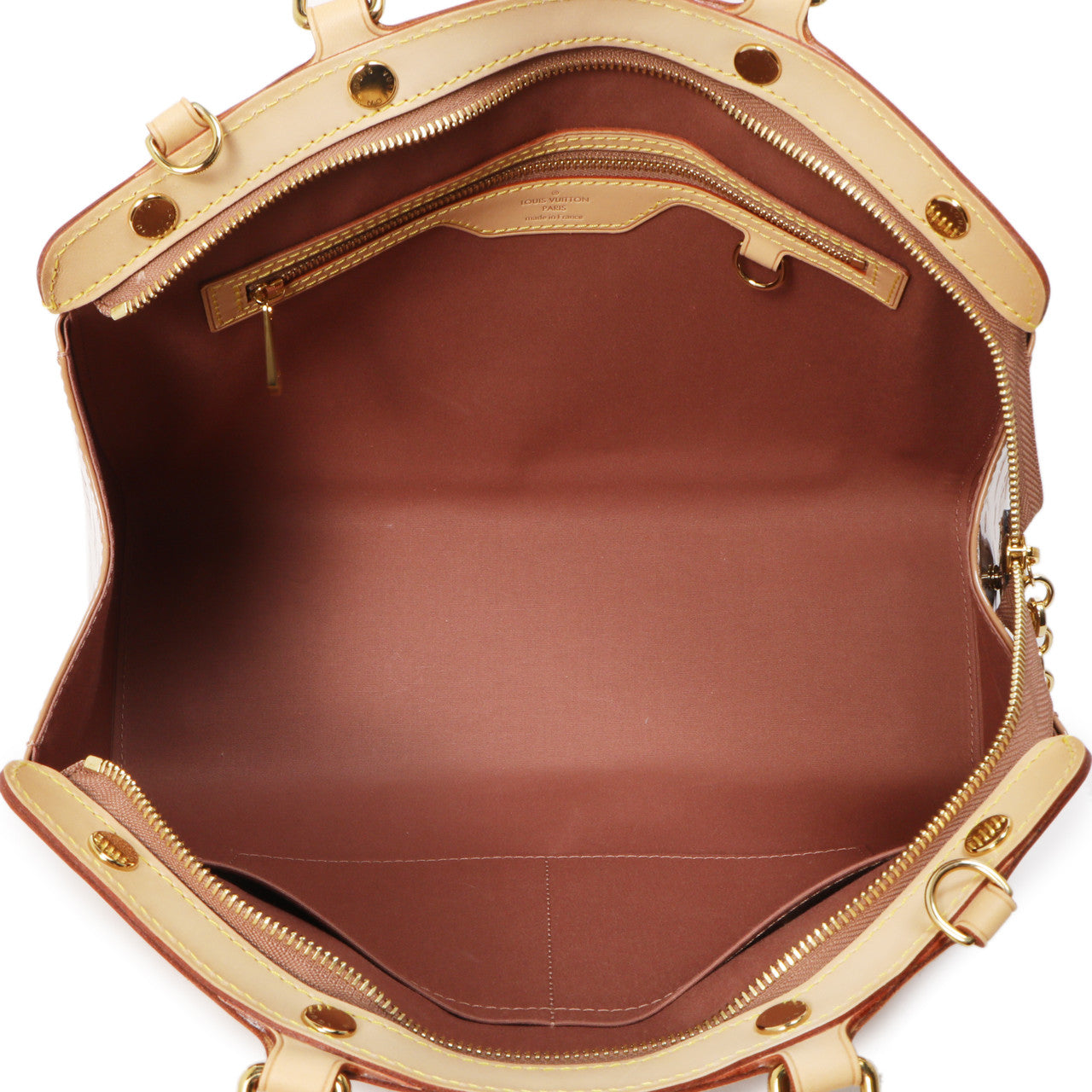Exclusive Louis Vuitton Rose Velours Vernis Brea MM — Top View