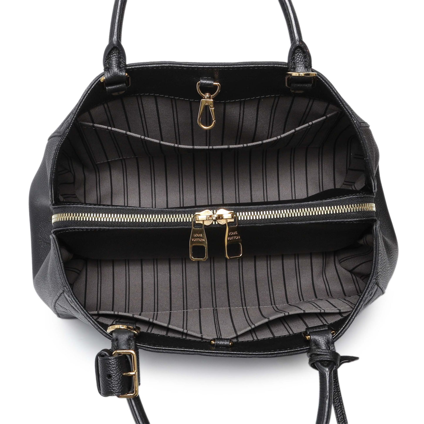 Exclusive Louis Vuitton Black Empreinte Montaigne MM — Top View