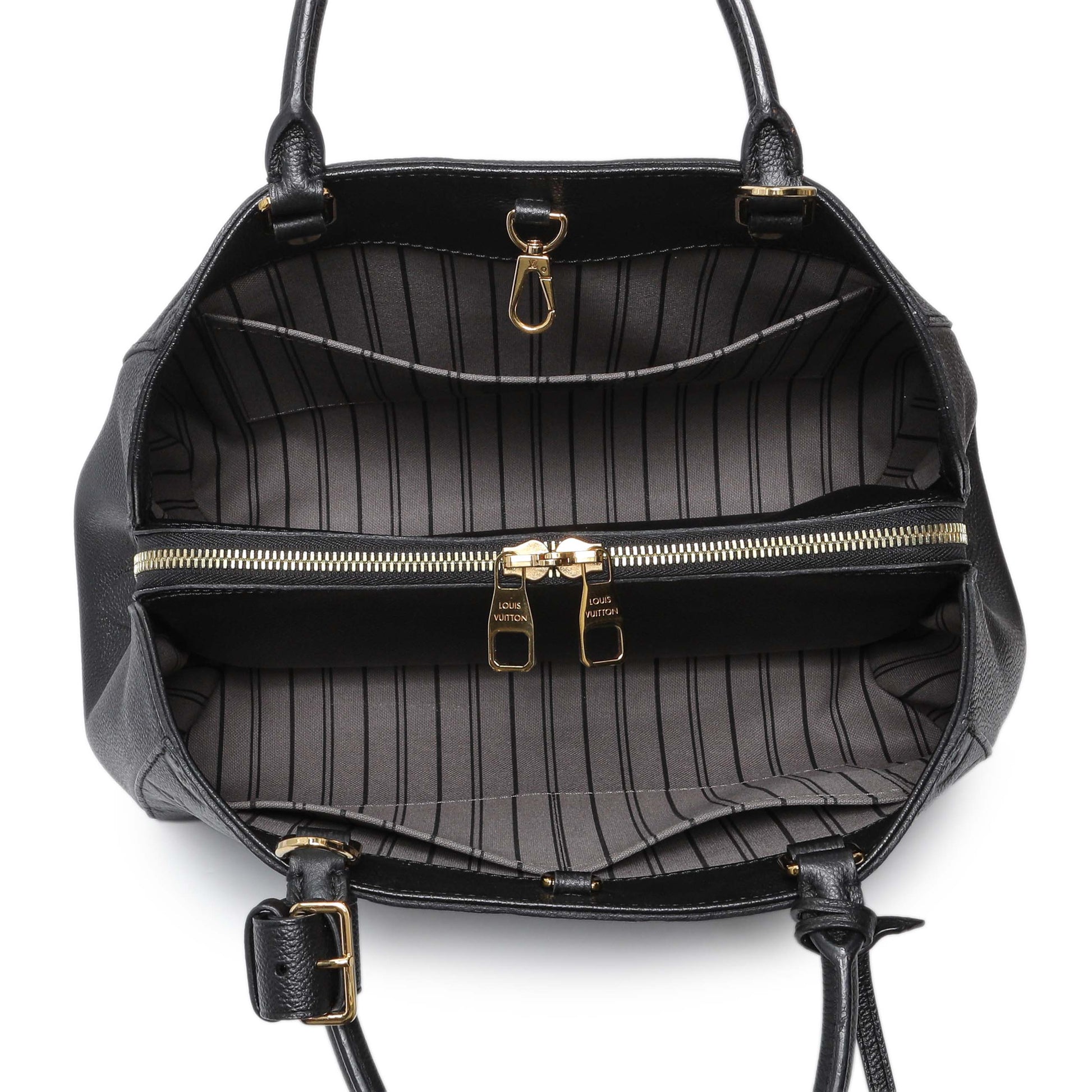 Exclusive Louis Vuitton Black Empreinte Montaigne MM — Top View