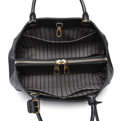 Exclusive Louis Vuitton Black Empreinte Montaigne MM — Top View