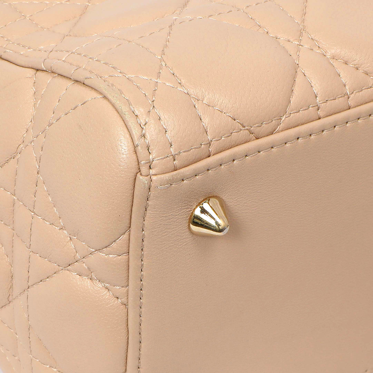 Exclusive Christian Dior Nude Lambskin Cannage Medium Lady Dior — Lifestyle View