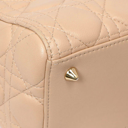 Exclusive Christian Dior Nude Lambskin Cannage Medium Lady Dior — Lifestyle View