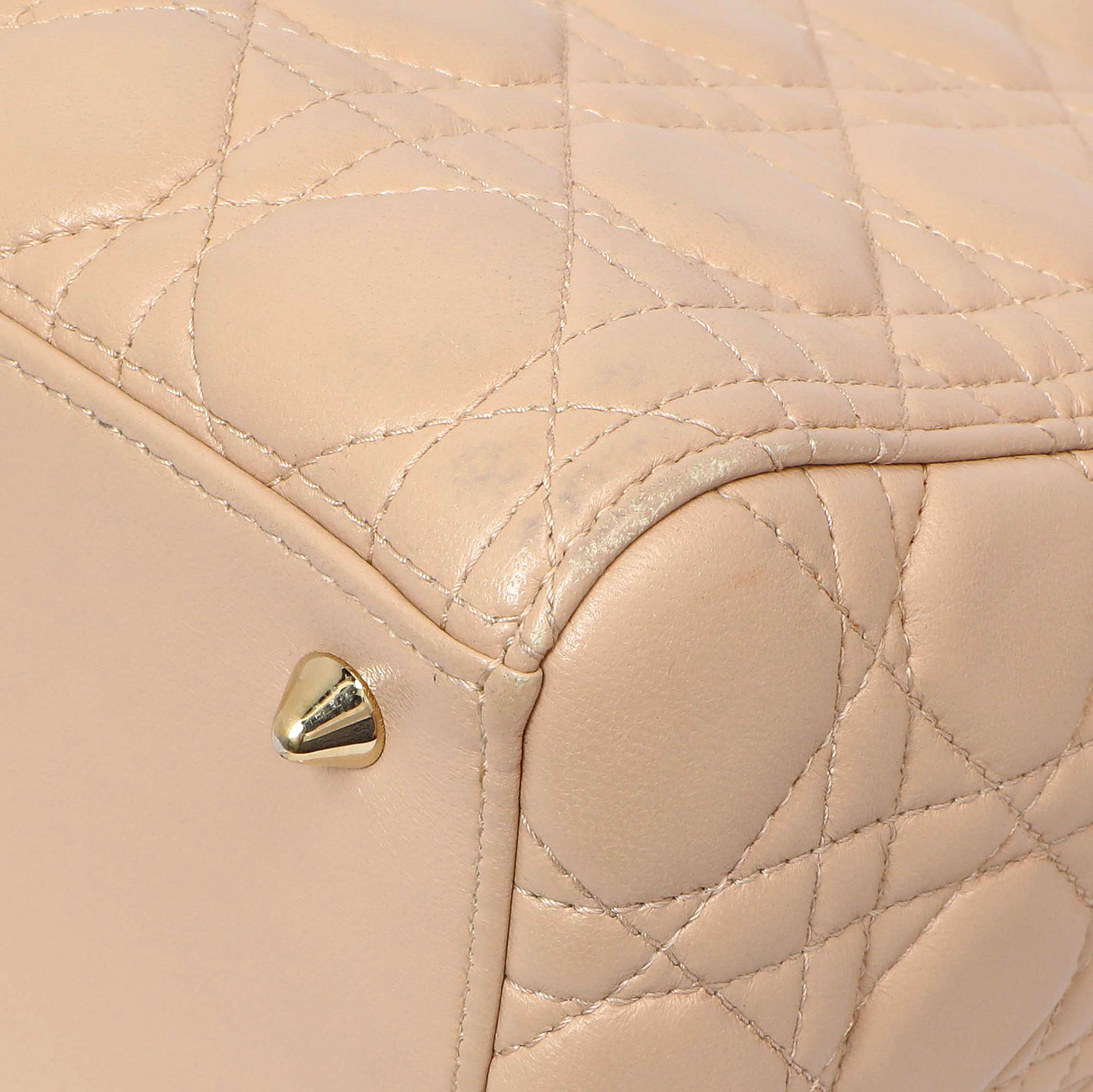 Exclusive Christian Dior Nude Lambskin Cannage Medium Lady Dior — Alternate View 7