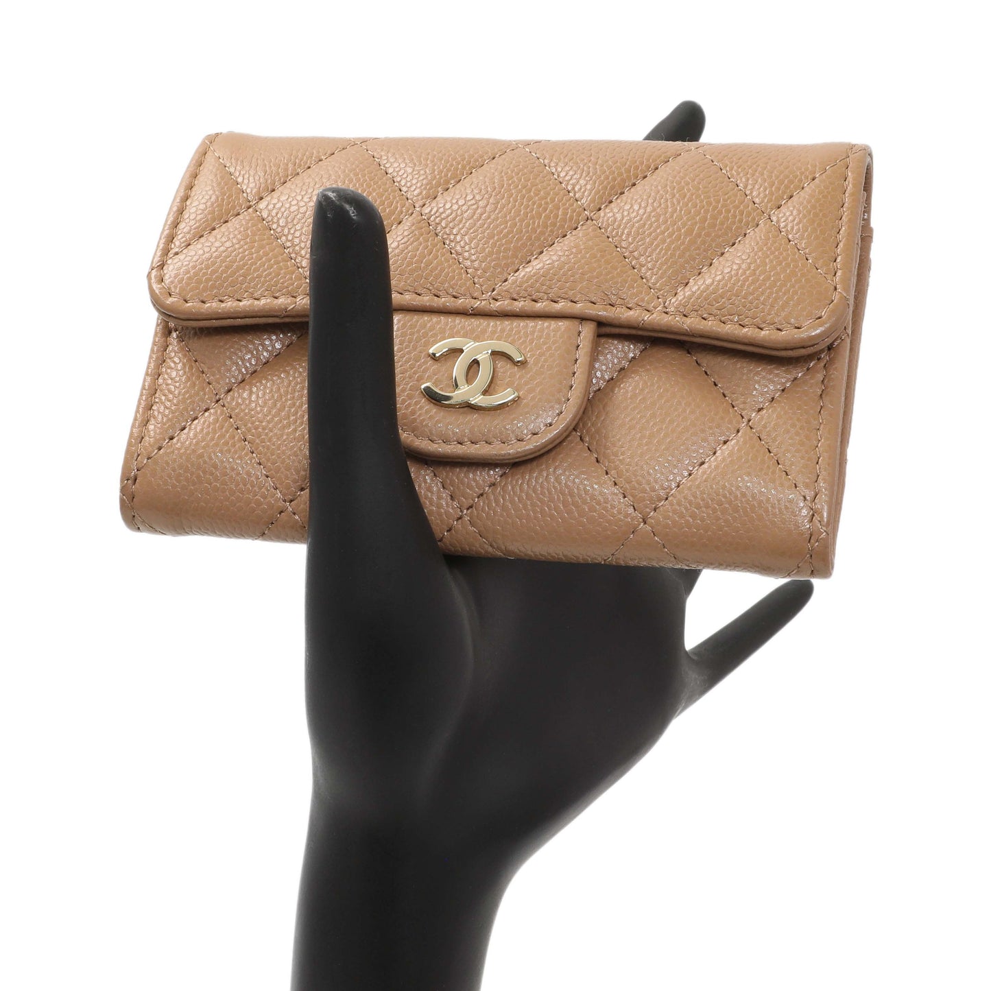 Exclusive Chanel Brown Caviar Quilted Flap Card Holder Wallet — Alternate View 8