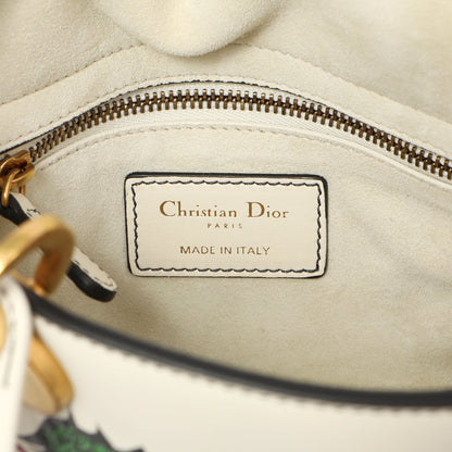 Exclusive Christian Dior White Calfskin Niki De Saint Phalle Mini Supple Lady Dior — Detail View