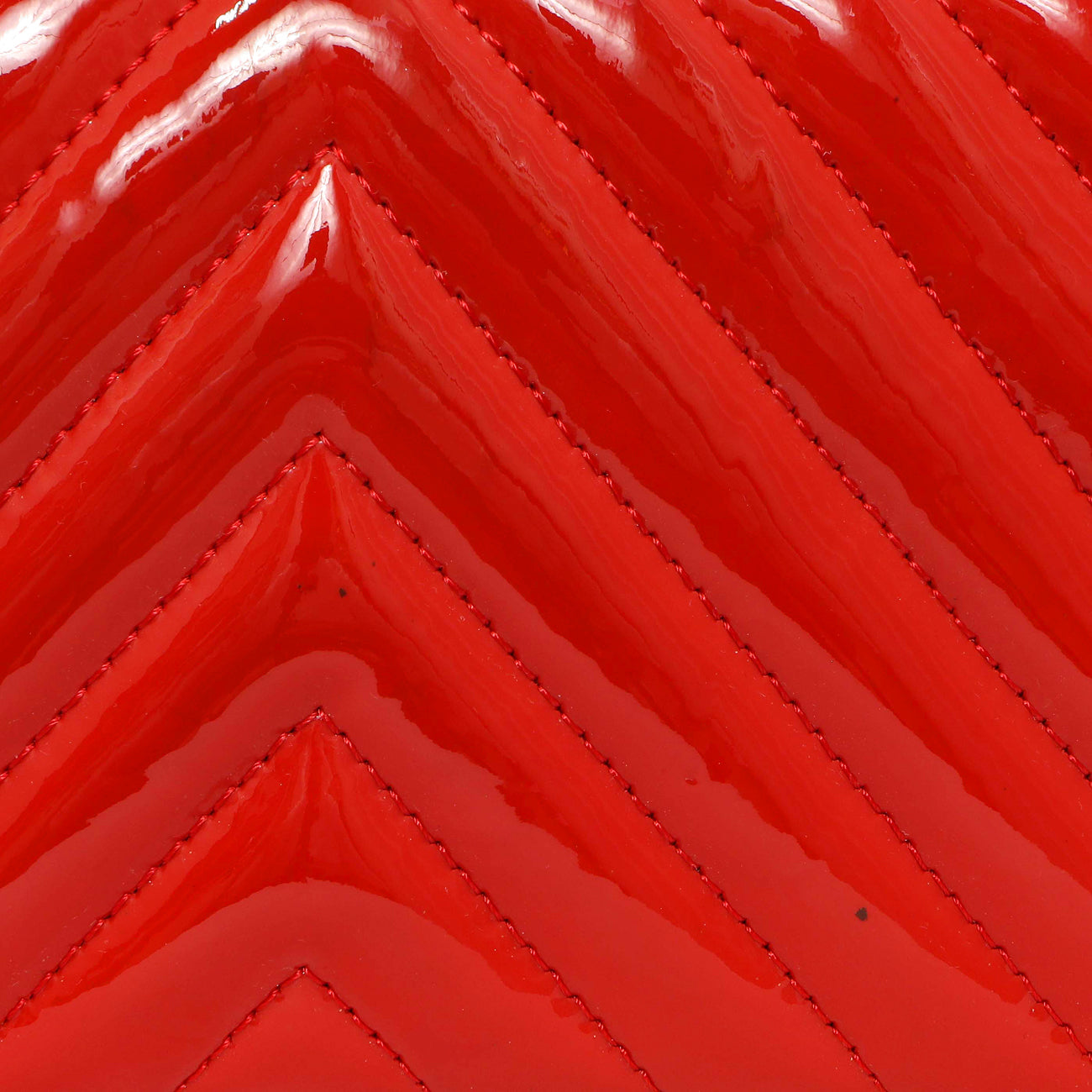 Exclusive Chanel Red Patent Chevron Extra Mini Rectangular Flap — Alternate View 7