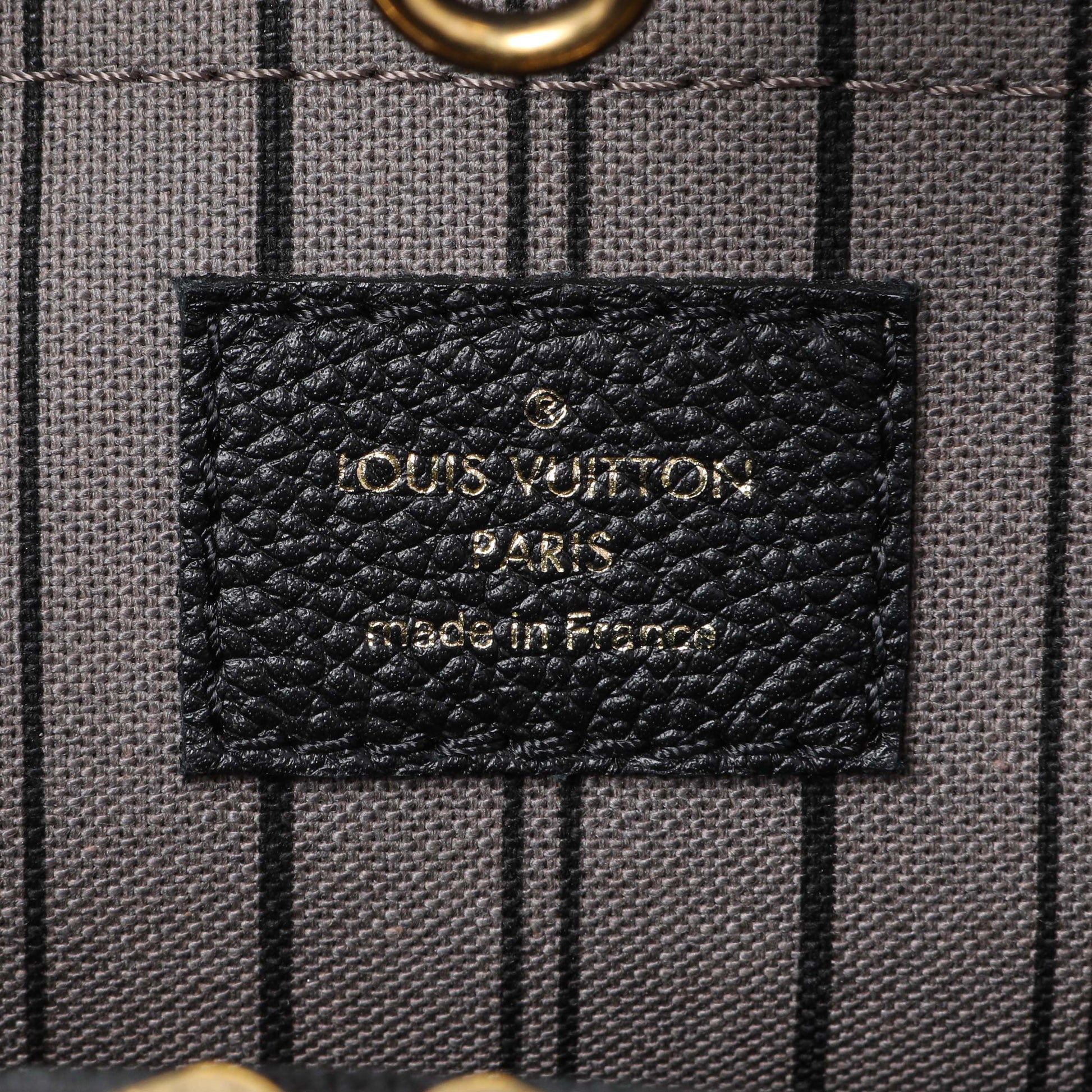 Exclusive Louis Vuitton Black Empreinte Montaigne MM — Detail View